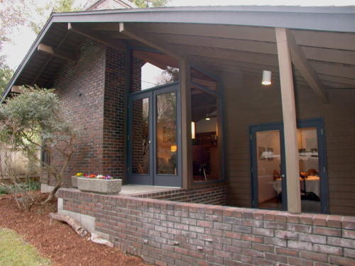 Lower level fireplace